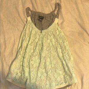 Rue21 Green Lace Relaxed Tank Top